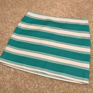 Vineyard Vines Turquoise and White Striped Skirt